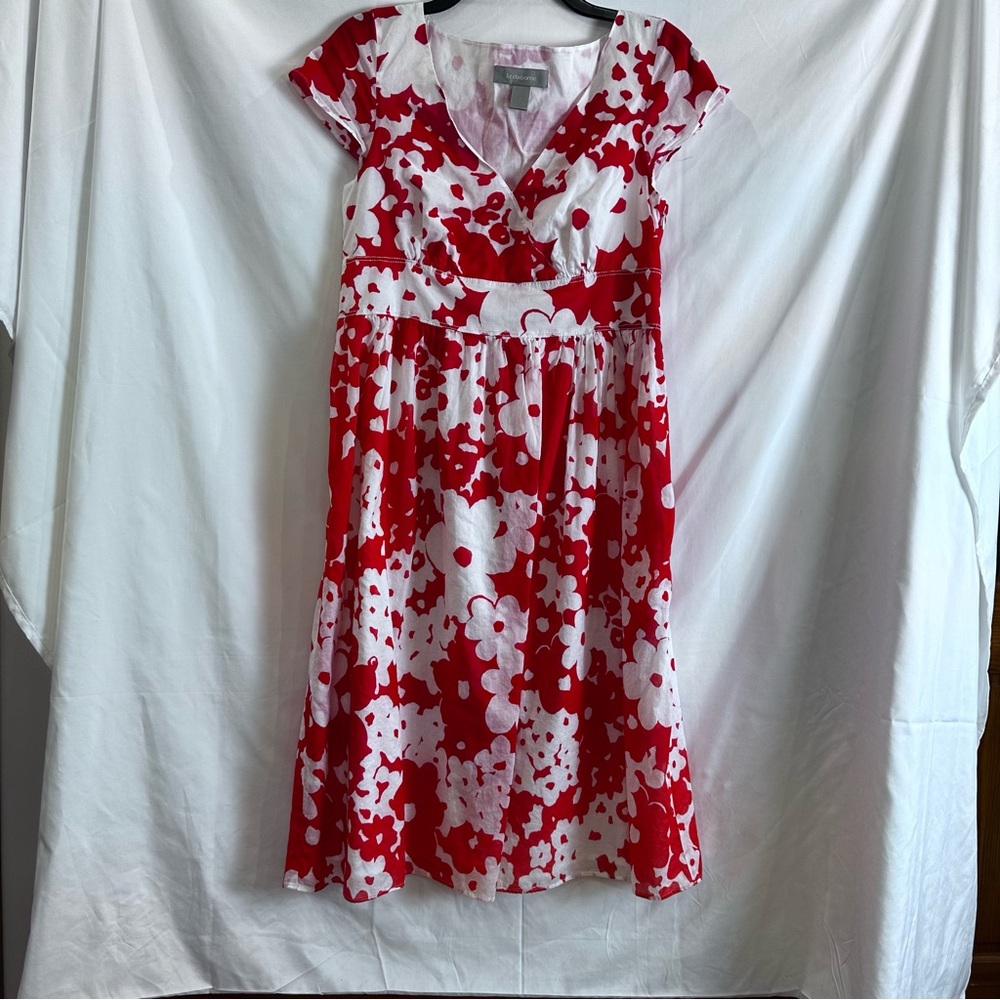 Vintage Liz Claiborne Cotton Lined Dress Size 8